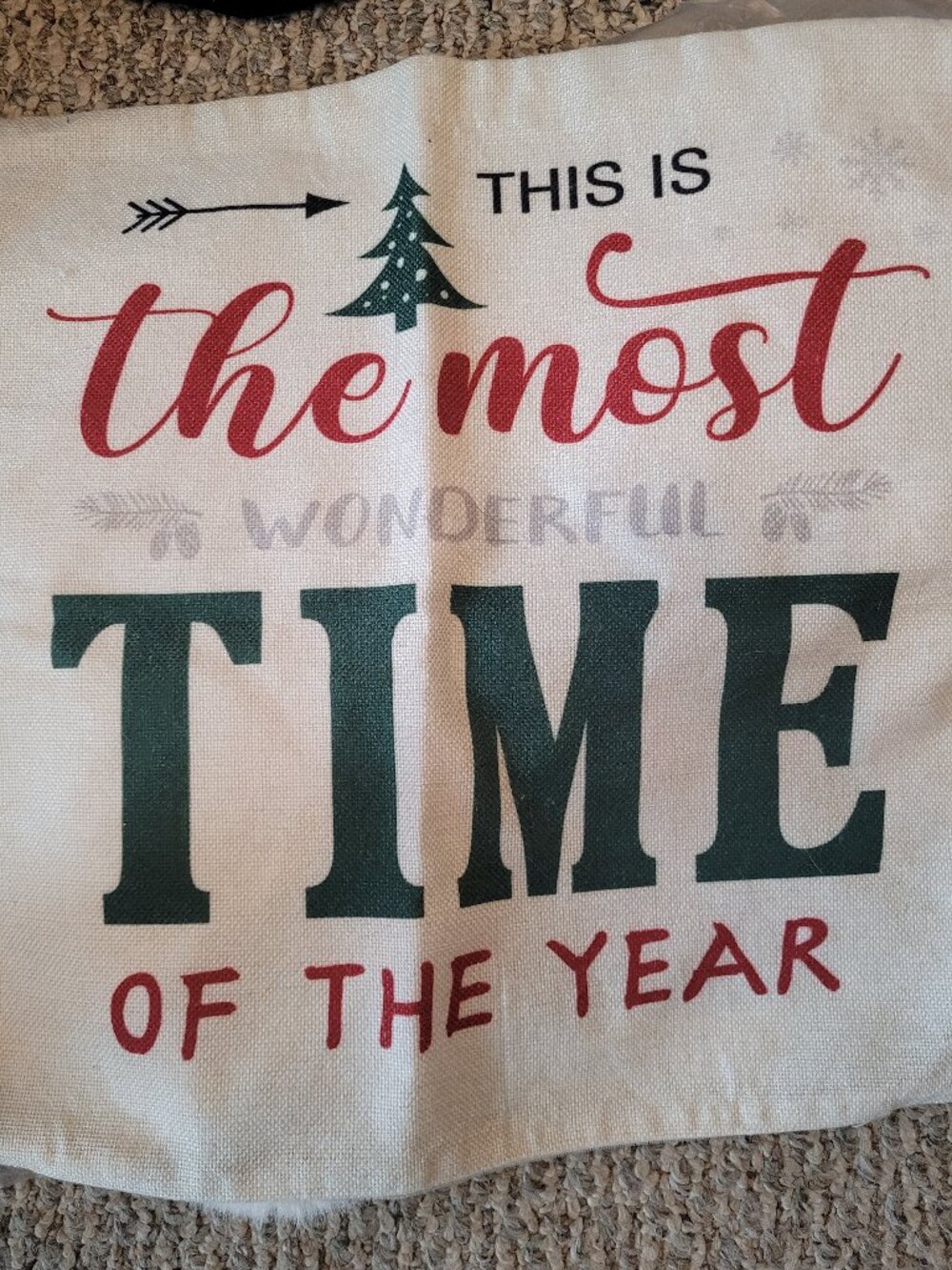 17" x 17" zippered holiday winter pillowcase